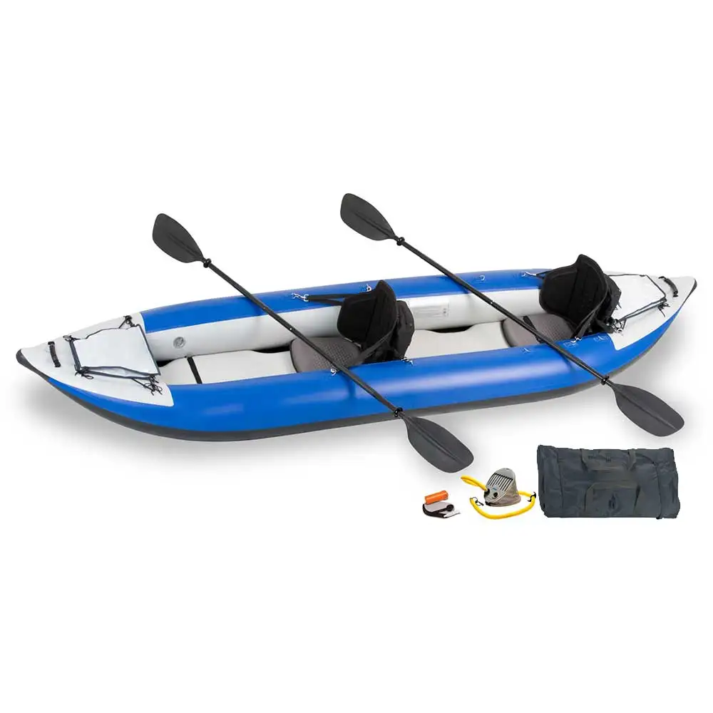 

Water sport custom durable pvc canoes foldable kayak double inflatable kayak 2 person fishing kayak boat