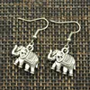 New Fashion Handmade Lovely Thailand Mounts Elephant Pendants Silver Color Earrings For Womens Style 1