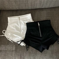 Womens Korean Drawstring Sexy Shorts Harajuku Zipper Lace-Up Yoga High Waist Pants Ladies Skinny Streetwear Shorts Plus Size - Image 6