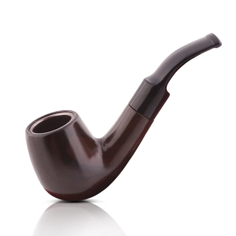 Bakelite Pipe Bong Vintage Wooden Tobacco Durable Tobacco Smoking Pipe  Curved Tobacco Smoke Accessories Gifts