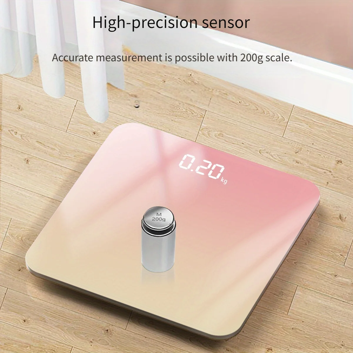 Body Electronic Scale LCD Electronic Scale Gradient Color Intelligent Digital Display Glass Weight Scale Balance For Weight Meas 2