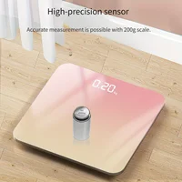 Body Electronic Scale LCD Electronic Scale Gradient Color Intelligent Digital Display Glass Weight Scale Balance For Weight Meas 2