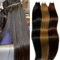Bande dans les extensions de cheveux cheveux humains cheveux brésiliens 100% Extensions de cheveux humains 20 pièces droites pour les femmes 1