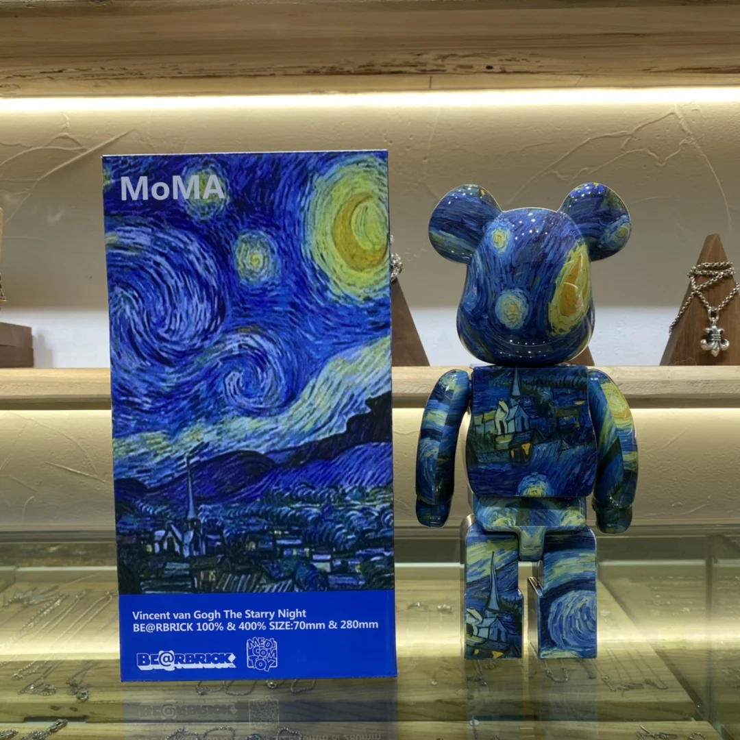 Bearbrick 400% Van Gogh Starry Night 28cm Height 11 inches