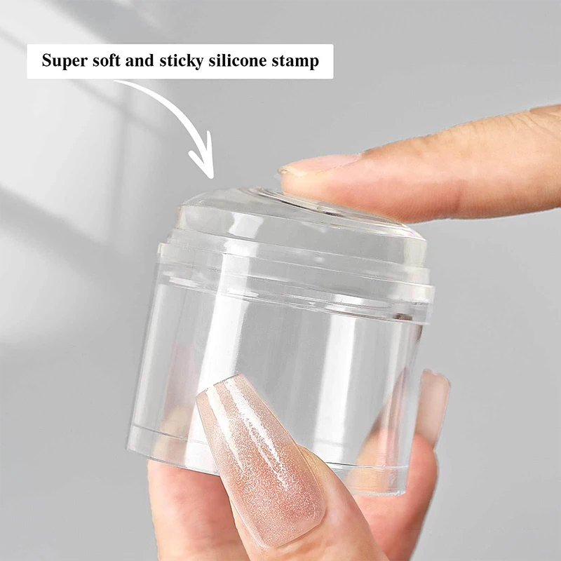 French Manicure Nail Art Stamping Plates Kit Stamp Polish Stencil Template with Stamper & Scraper, DIY Manicure Design Accessory