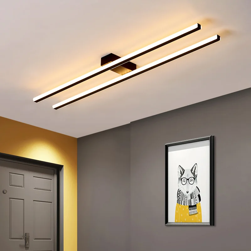 LED Chandelier Minimalist Led Strip Chandeliers Aisle Corridor Balcony Ceiling Lamps Simple Modern Creative Entrance Cloakroom Lighting Light
