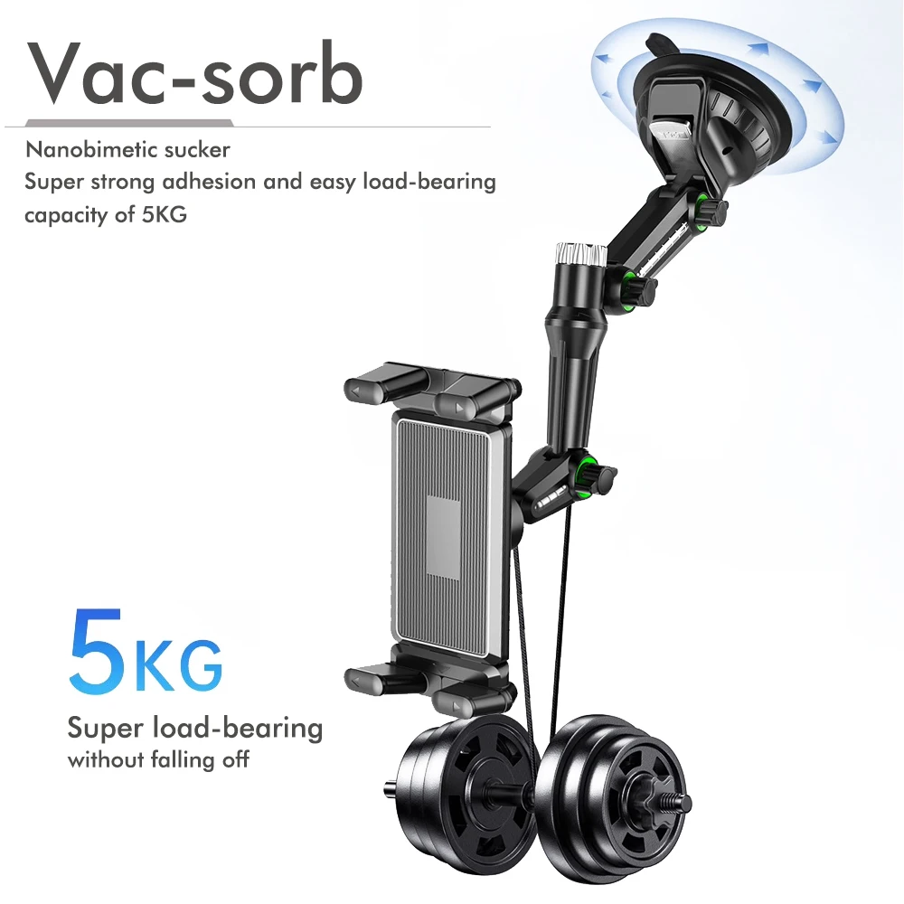 Universal Car Dashboard Tablet and Phone Holder with Suction Mount