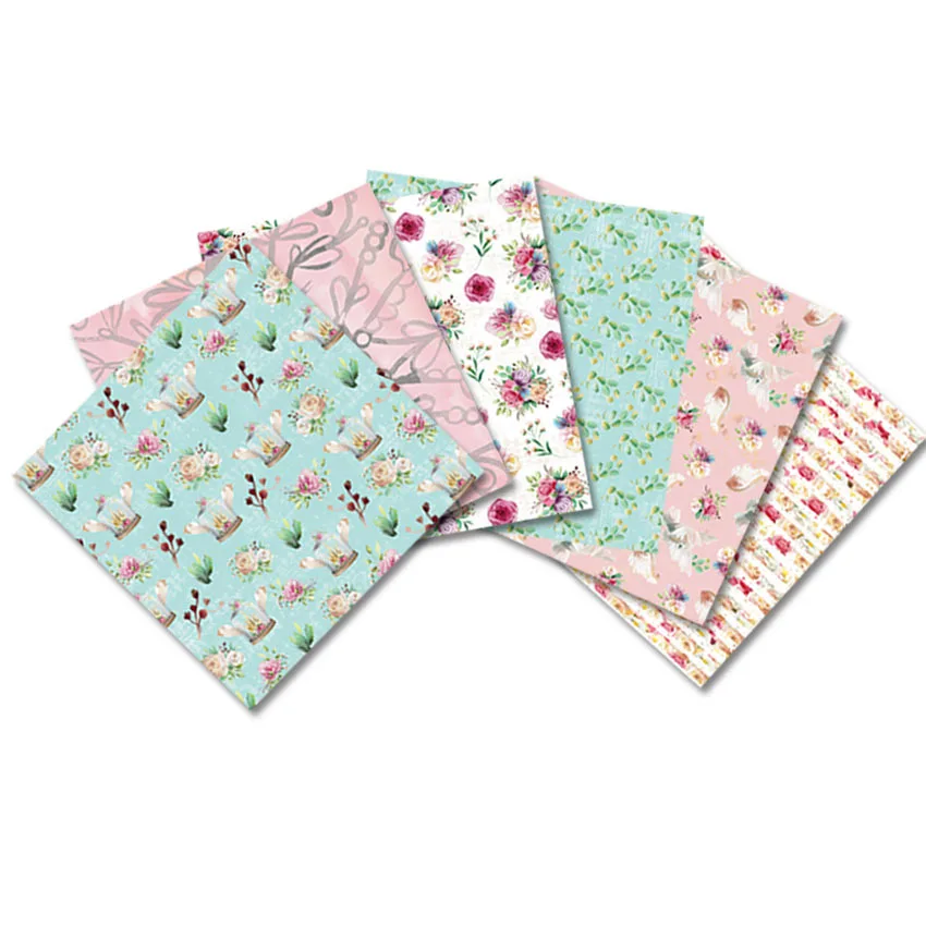 24Sheets/Set Vintage Flower Material Ppaper DIY Scrapbooking Journal Base Collage Photo Props Gift Wrapping Decoration Paper