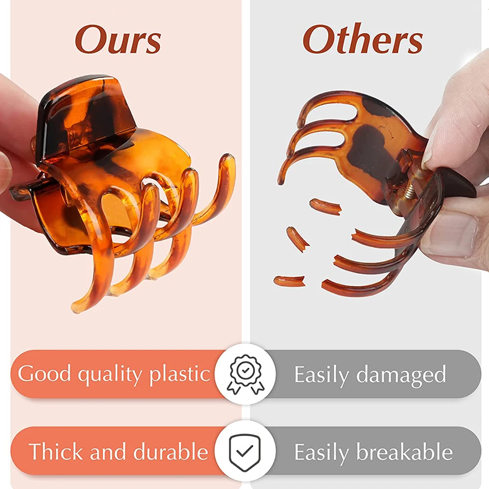 Hair Claw Clips For Women 1.0 1.5cm Plastic Mini Hairpin Barrettes Styling Accessories 10Pcs
