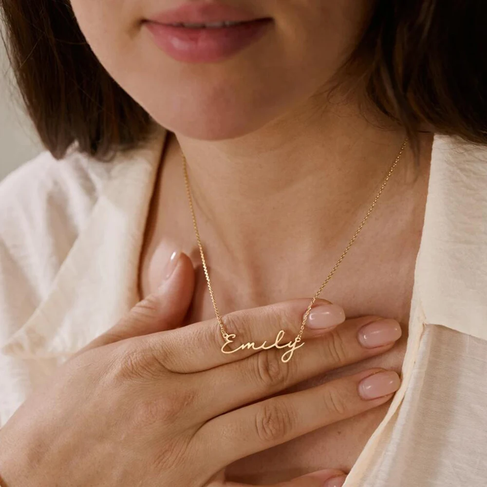 Custom Name Necklace Personalized Fashion Stainless Steel Metal