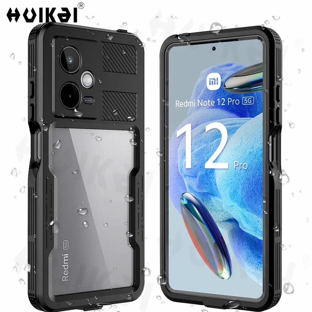 Custodia Impermeabile Per Xiaomi Redmi Note 12 Pro Note 12 5G Xiaomi Redmi Note 11S 11 Pro Ip68 Antipolvere Antiurto Copertura Subacquea A 360 °