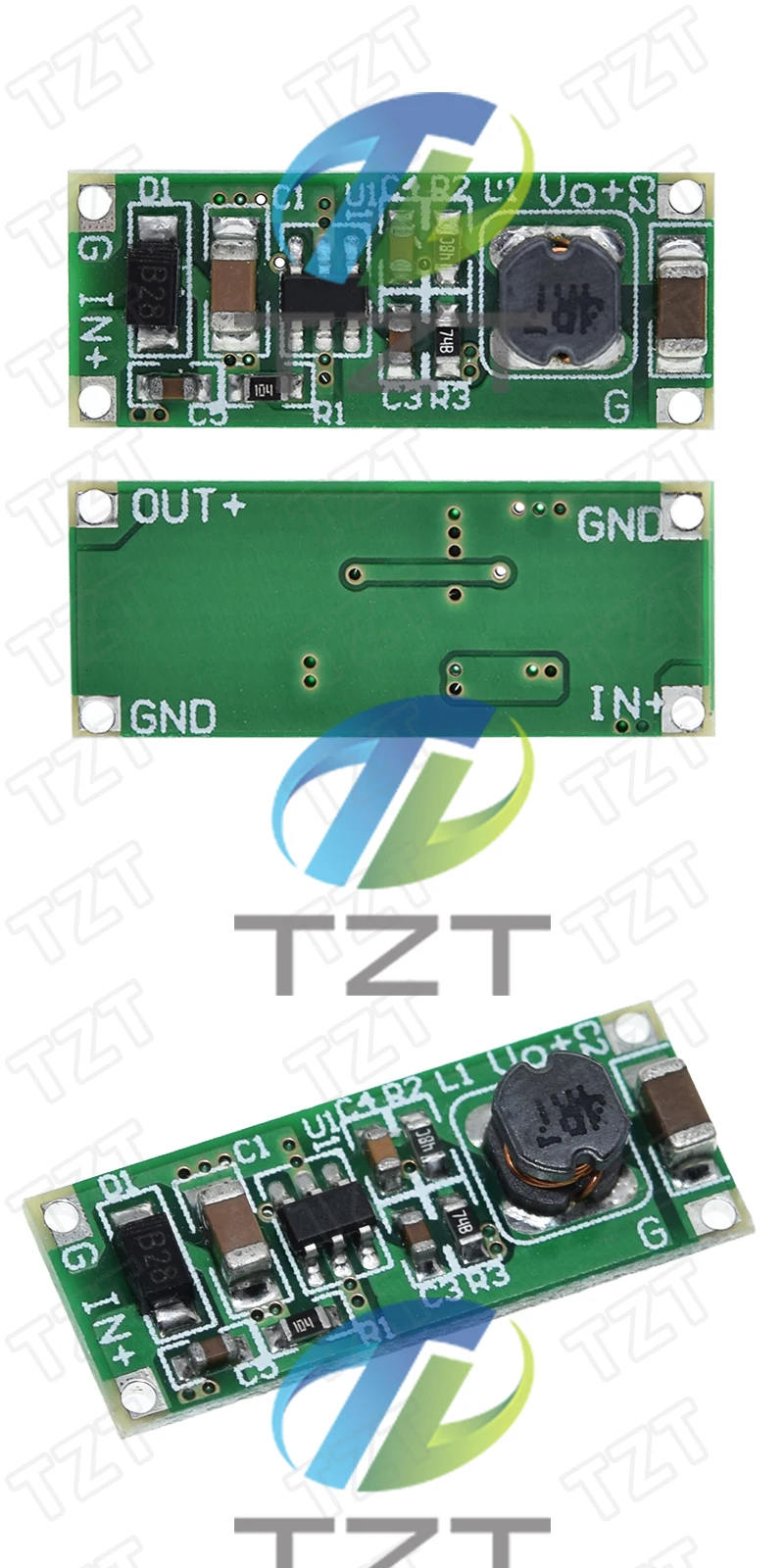 Tzt dc 5-21v bis 5v 2.4a DC-DC Step-Down-Strom versorgungs modul 1,2 Wirkungsgrad mit Rückwärts schutz – Detail 2