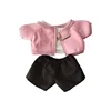 20cm cotton baby clothes handsome and cool without attributes doll small leather shirt pants doll set 5