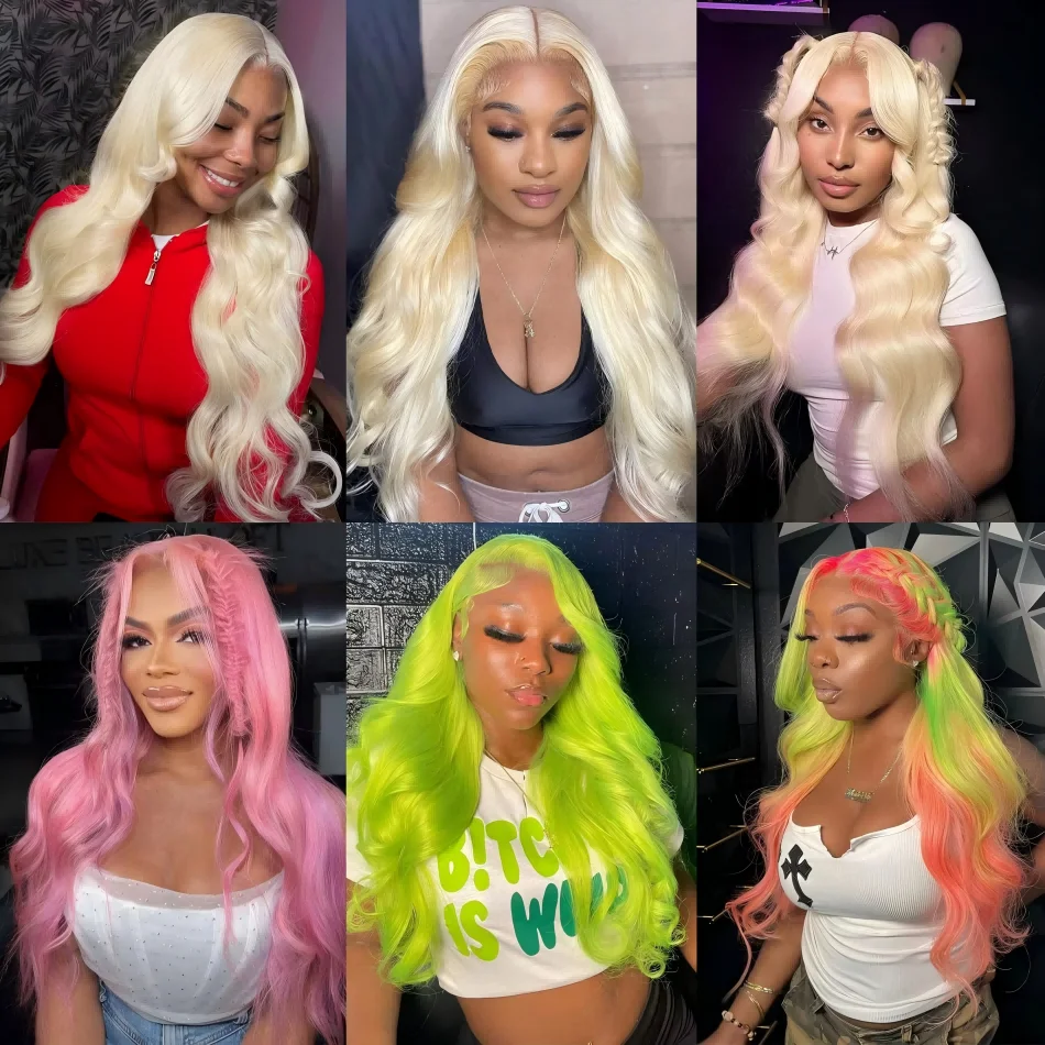 613 Blonde Wig Body Wave Wigs Human Hair 13x6 Hd Lace Frontal Wig Transparent Lace 250 Density 13x4 Lace Front Human Hair Wig 5