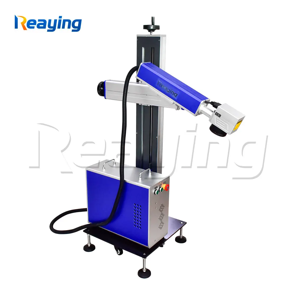 Flying Marking Fiber Laser Marking Machine For Metal Serial Number Stainless Steel Bottle Tags Ring Maker 30 watt 50W