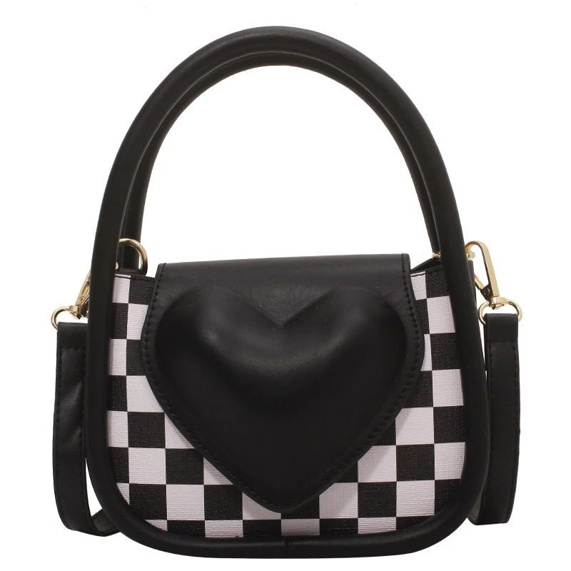 Heart Messenger Bag Women's Bag 2022 Trend Small Luxury Designer Handbag PU Leather Crossbody Shoulder Bag Cute Tote Shopper Bag