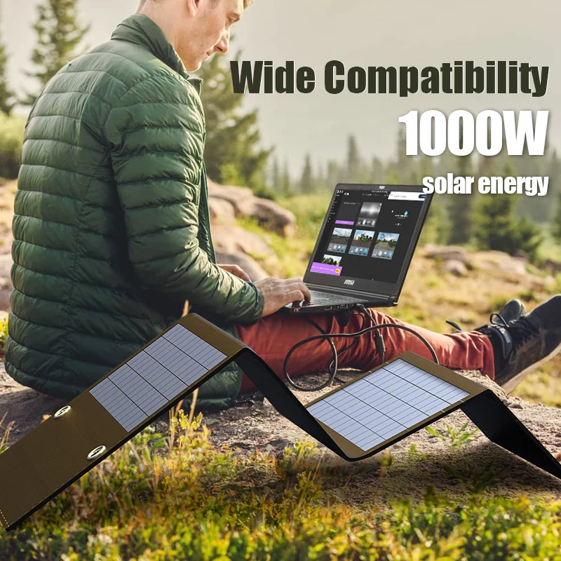 600W 18V Portable Solar Panel Charger 12V  USB DC Camping Foldable Panels For Moblie Phone Laptop Charge Power Station