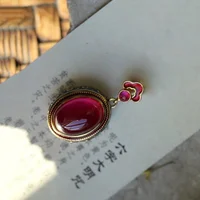 Pendentif nuages de bon augure en émail Vintage, cornaline naturelle, colliers ovales rouges, luxe léger et exquis, chaîne de clavicule, bijoux 3