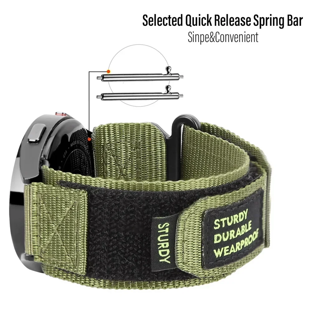Adjustable Nylon Smartwatch Strap - Breathable and Durable Replacement Band
