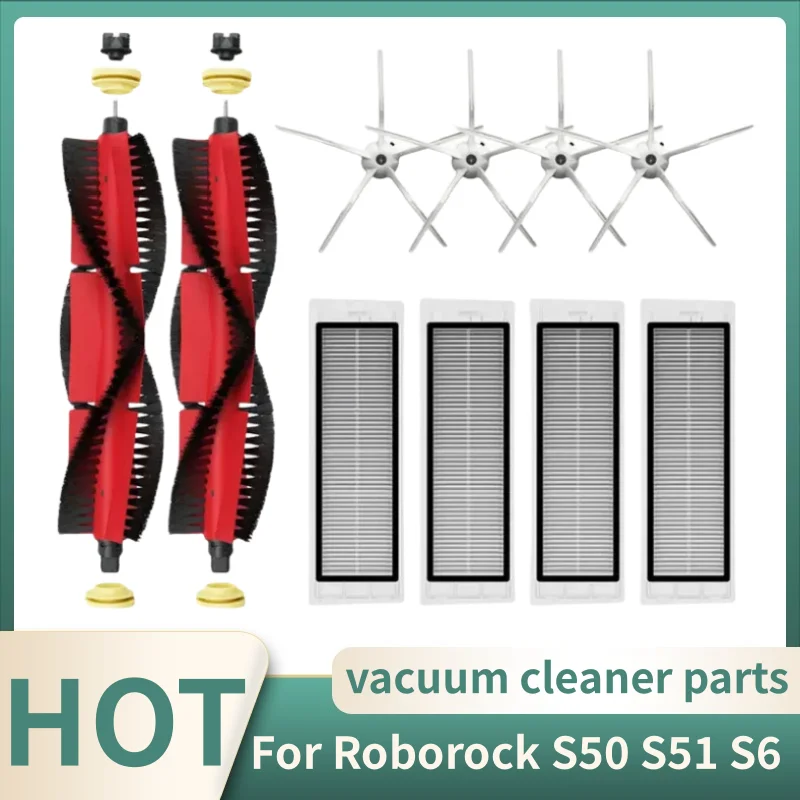 

For Roborock S50 S51 S6 Pure S5Max HEPA Filter Side Main Brush Mop Cloth Vacuum Cleaners High Quality Accessories