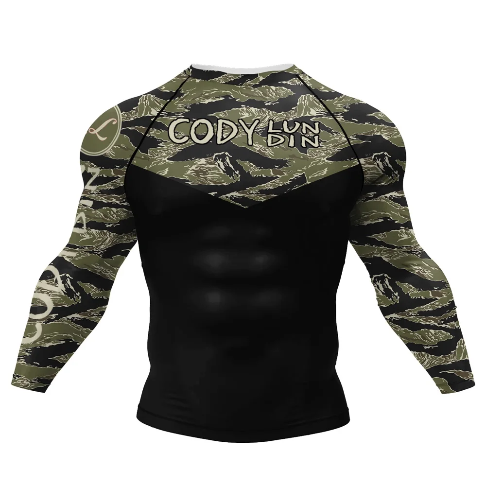 Codylundin GYM Muay Thai Boxing Compressed Jerseys Anti Shrink Men Jersey Unisex Boxing Jerseys Bjj Gi Mma Rashguard Limited sports apparel