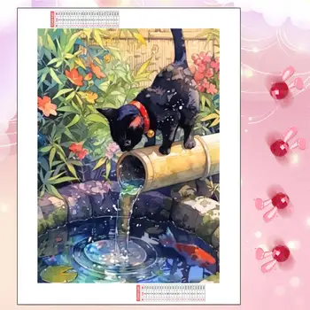 Bamboo Cat Diamond Art 1