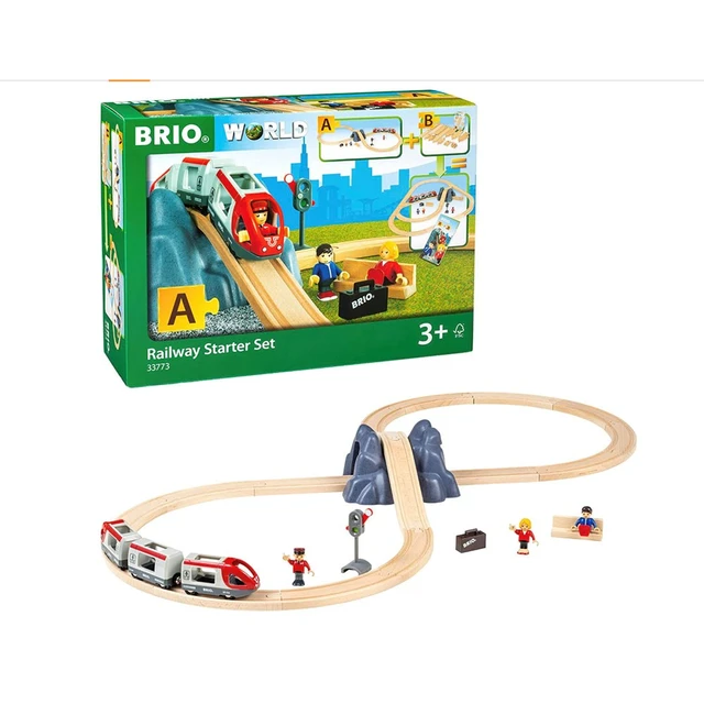 BRIO World Wooden Railway Train Set Railway Starter Set by Brio