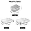 Stainless Steel Square Plate Thickened Lunch Bento Box Tray With Lid ​Reusable Food Organizer Container Kitchen Accessories 6