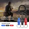 Portable Steel Fishing MRC Strong Magnetic Quick Release Clips Net Release Keeper with Carabiner Alloy Magnet Fishing Gear 1