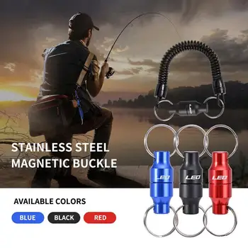Portable Steel Fishing MRC Strong Magnetic Quick Release Clips Net Release Keeper with Carabiner Alloy Magnet Fishing Gear 1