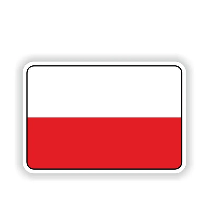 Personalized Customization Car Window Poland Flag Reflective Car Sticker Bike Waterproof Reflective Sunscreen Decal