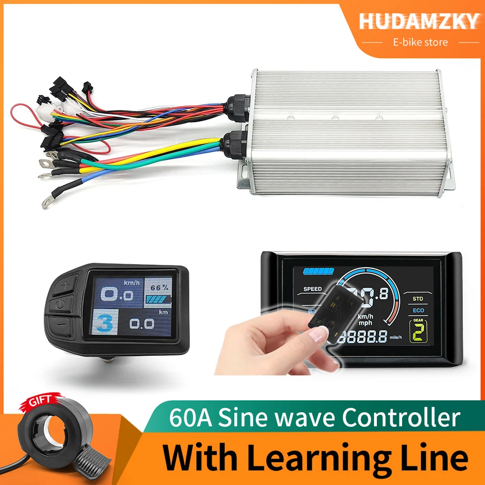 This is a detailed wiring diagram for an e-bike controller, providing a visual guide on how to connect various components of an electric bicycle system. It shows the central controller unit and