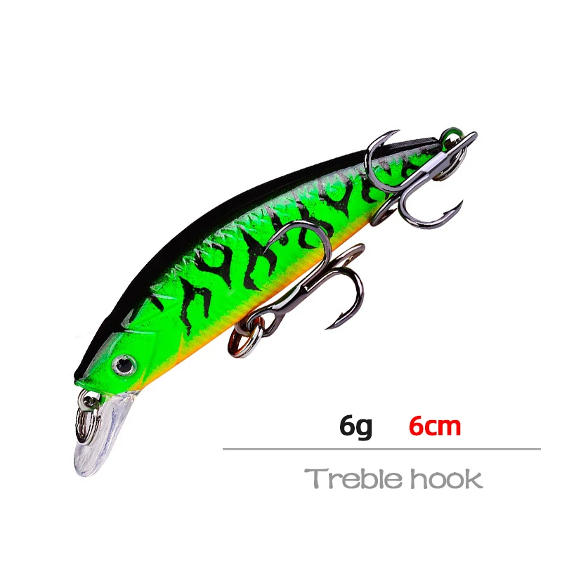 

PRO BEROS Slowly Sinking Minnow Fishing Lure 6mm 6g Artificial Japan Hard Bait Bass Pike Wobblers Crankbait Carp Fishing