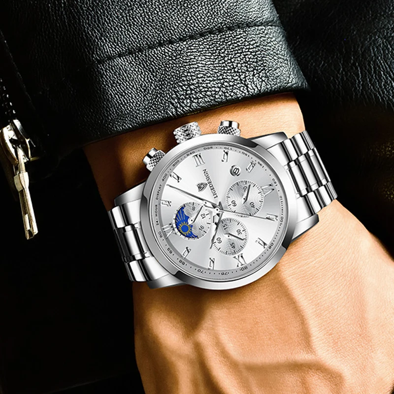 LIGE Fashion Date Quartz Men Watches Top Brand Luxury Male Clock Chronograph Sport  Big Mens Wrist Watch Relogio Masculino
