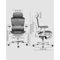 Ergonomic Office Chair with 3D Adjustable Armrests, Adjustable Lumbar Support High Back for Computer Chair, Big and Tall Mesh 2