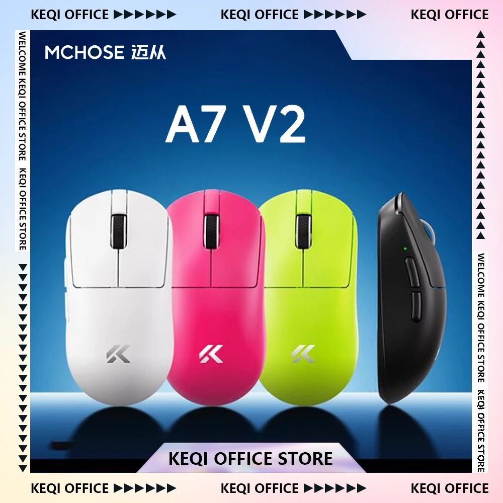Souris Gaming MCHOSE A7 V2 Ultra - Légère, Précise, Avec RGB Et Boutons Programmables Pour FPS Et MOBA