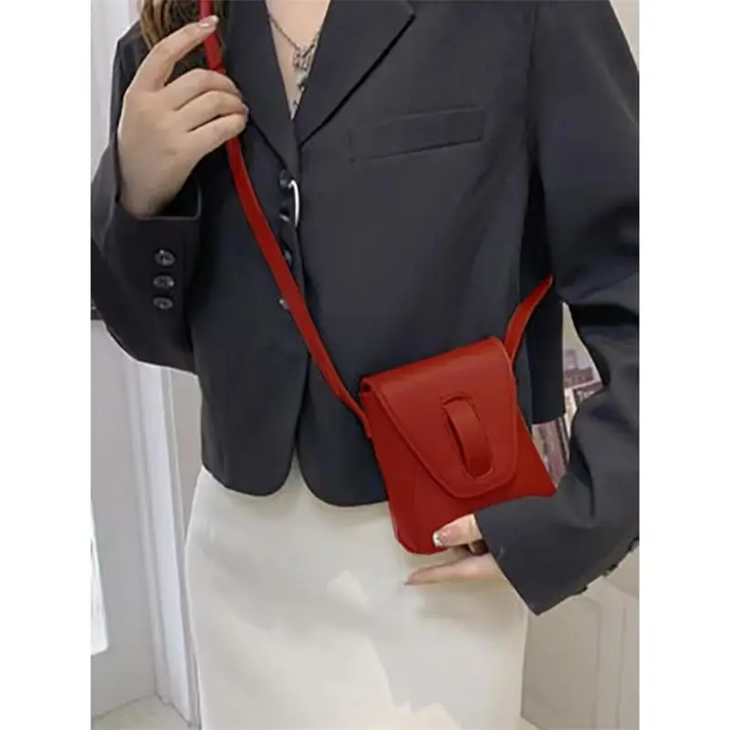 JIAERDI Red Mini Crossbody Bags donna 2023 Summer Vintage Leather Square Messenger Bag donna Harajuku estetica Y2k borse borsa