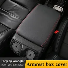 

Armrest Box Cover For Jeep Wrangler JL 2018-2022 JK 2011-2017 Leather All-inclusive Car Protect Decorative Accessories