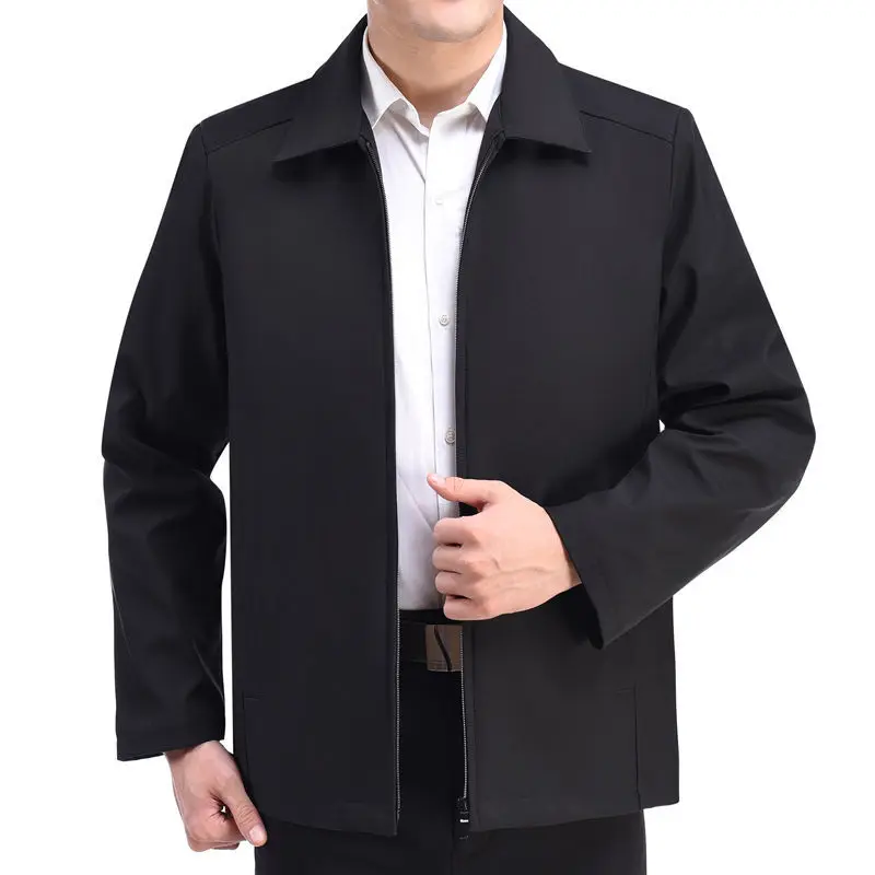 Men Jacket Spring Autumn Coat Business Outerwear Casual Loose Jacket Long Sleeve Tops High-end Brand Men Clothing