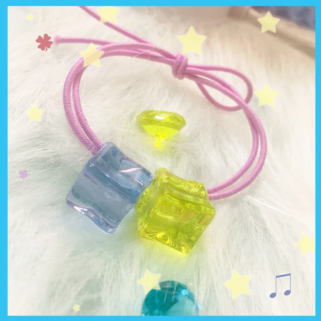 POYAN Japanese Anime BOCCHI THE ROCK Hair Tie Guitarhero Elastic Ice Cube  Barrettes Cute Blue and Yellow Gotoh Hitori Hair Band Cosplay