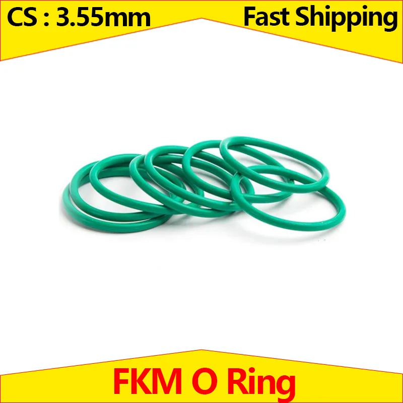 CS 3.55mm, FKM O Ring,Fluorine Rubber O-Ring Gasket, Mechanical Seal Washer,Sealing Ring, ID 3mm - 76mm