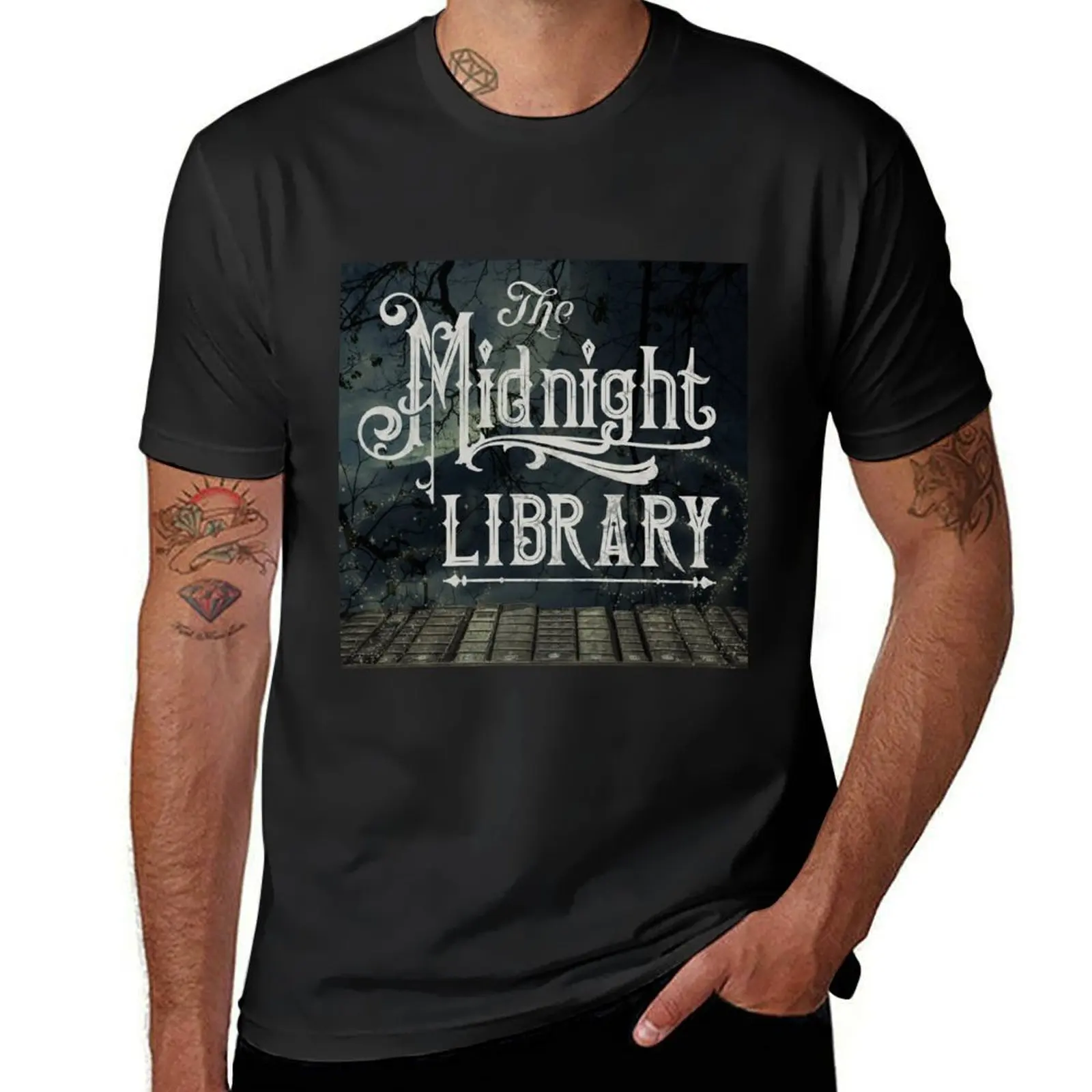 

The Official Midnight Library Logo! T-Shirt funnys vintage clothes blanks plus size tops t shirt for men