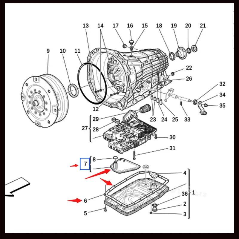 Set Of Transmission Filter And Mat Complete Oil Filter For Maserati Quattroporte M139 GRANTURISMO GT 228048 227350