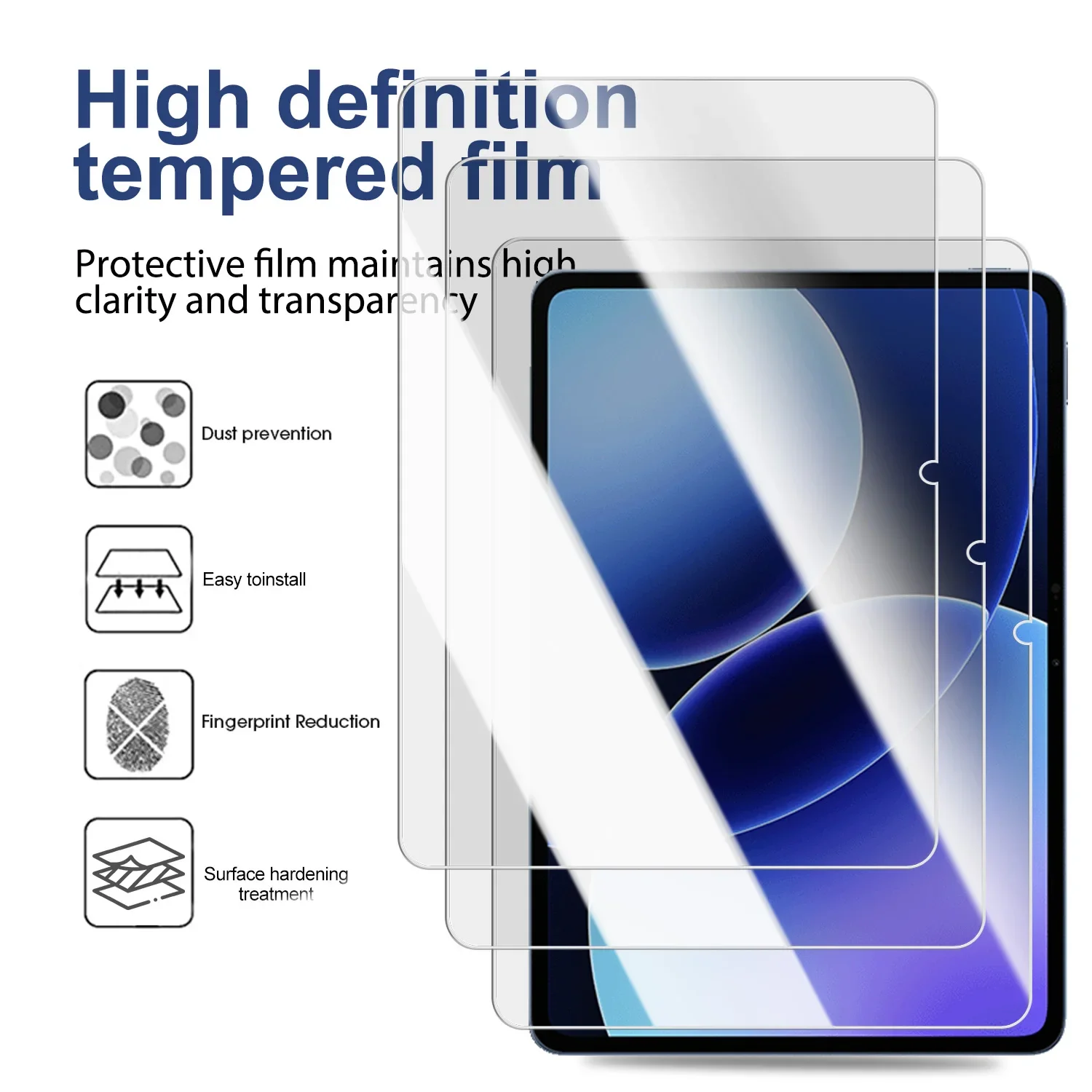 For Xiaomi Pad 8/ Pad 8 Pro 11.2 Inch Tempered Glass Screen Protector Ultra HD Anti Scratch Protective Cover Easy Installation
