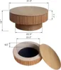 31.5'' Round Coffee Table with Storage, with Solid Wood Veneered, Circle Center Table Tea, Café Tables 2