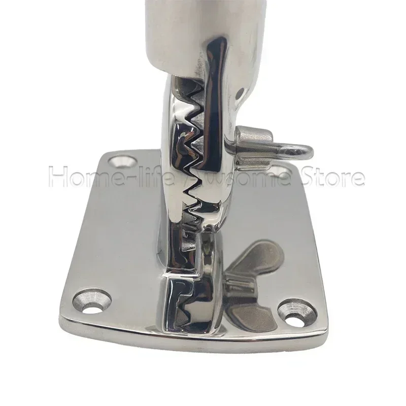 316 Stainless Steel Flag Pole Hold Base Bracket Adjustable 180 Degree Rotatable Flagpole for House Patio Outdoor Yard Farmhouse