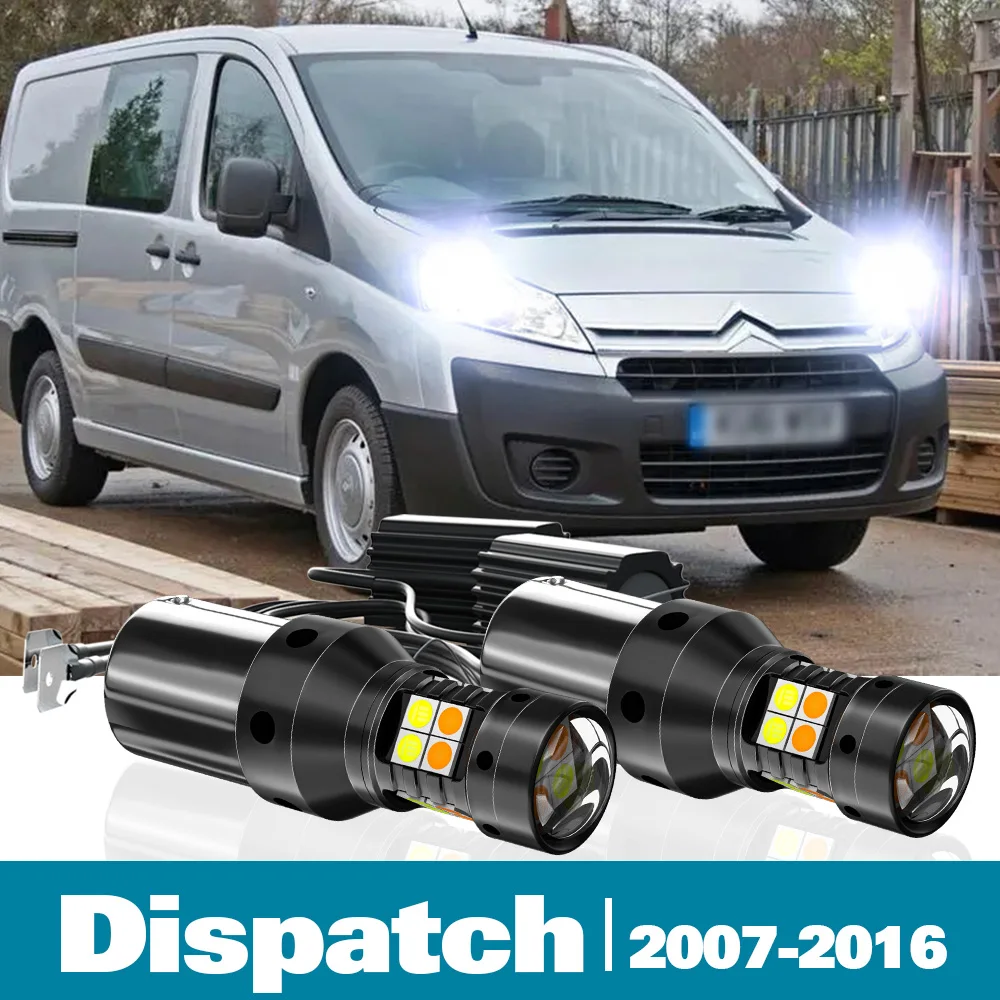 

2x LED Dual Mode Turn Signal+Daytime Running Light DRL For Citroen Dispatch Accessories 2007-2016 2010 2011 2012 2013 2014 2015
