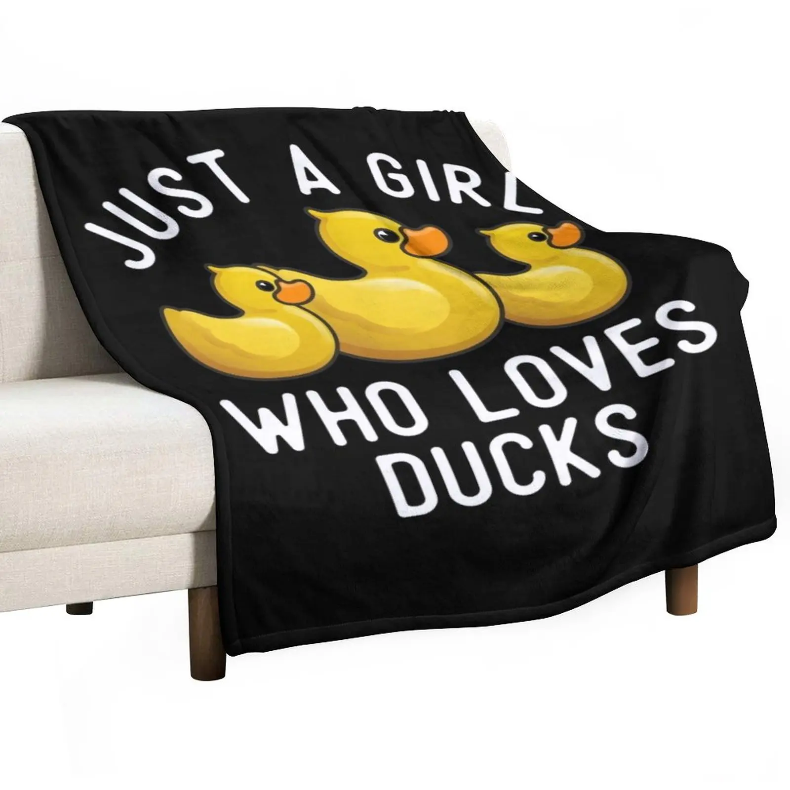 

New Duck Lover Just A Girl Who Loves Ducks Cute Duck Gifts for Women Girls Throw Blanket Furry Blanket Thin Blankets