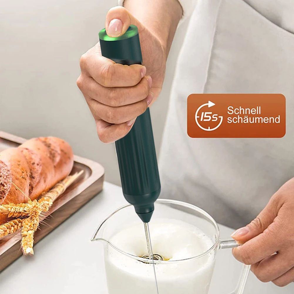 Description Picture 3 of itemHandheld Electric Milk Frother Egg Mixer with Stand USB Rechargeable Coffee Frothing Wand Cappuccino Stirrer Kitchen Whisk Tool