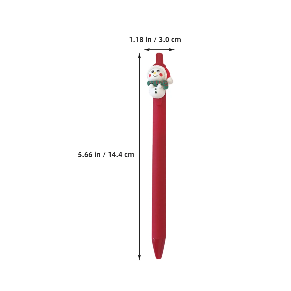 10pcs Christmas Pens Cute Cartoon Santa Xmas Tree Writing Holiday Ink Pens Set For Kids Office School Party Favors Crafting